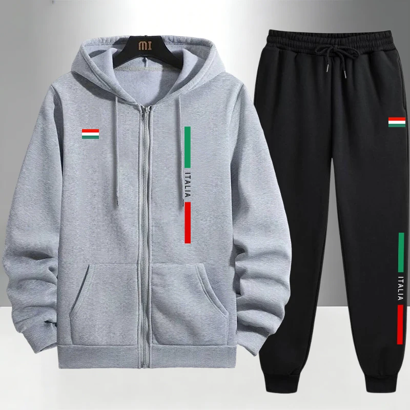 Mens Fashion Suits - Italy Fashion Men's Set Zipper Outerwear