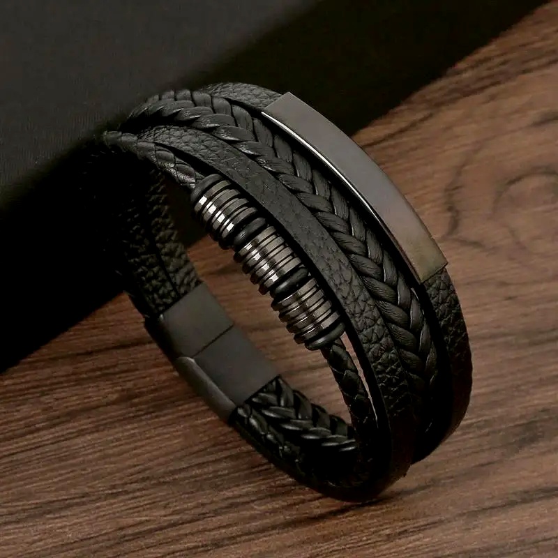 Mens Fashion Combination - Classic Men's Leather Bracelet New Style