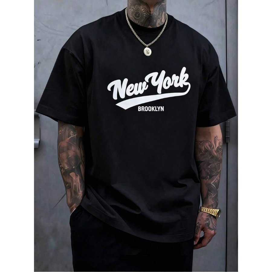 Men'S Fashion New York - 【New Arrival】New York Brooklyn Letter Print