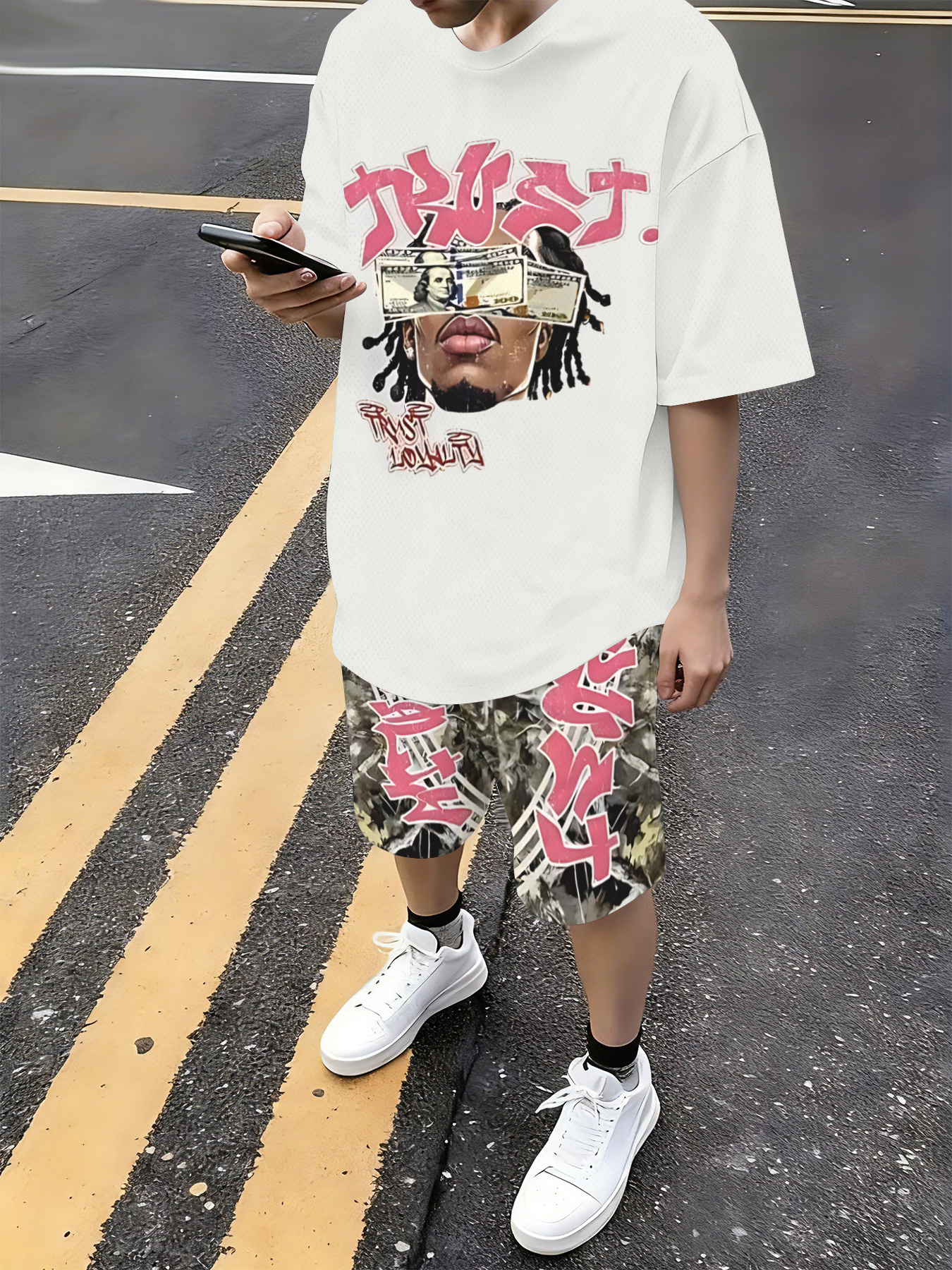 Mens Fashion Ideas - 2026 Summer American Men's T-shirt Set