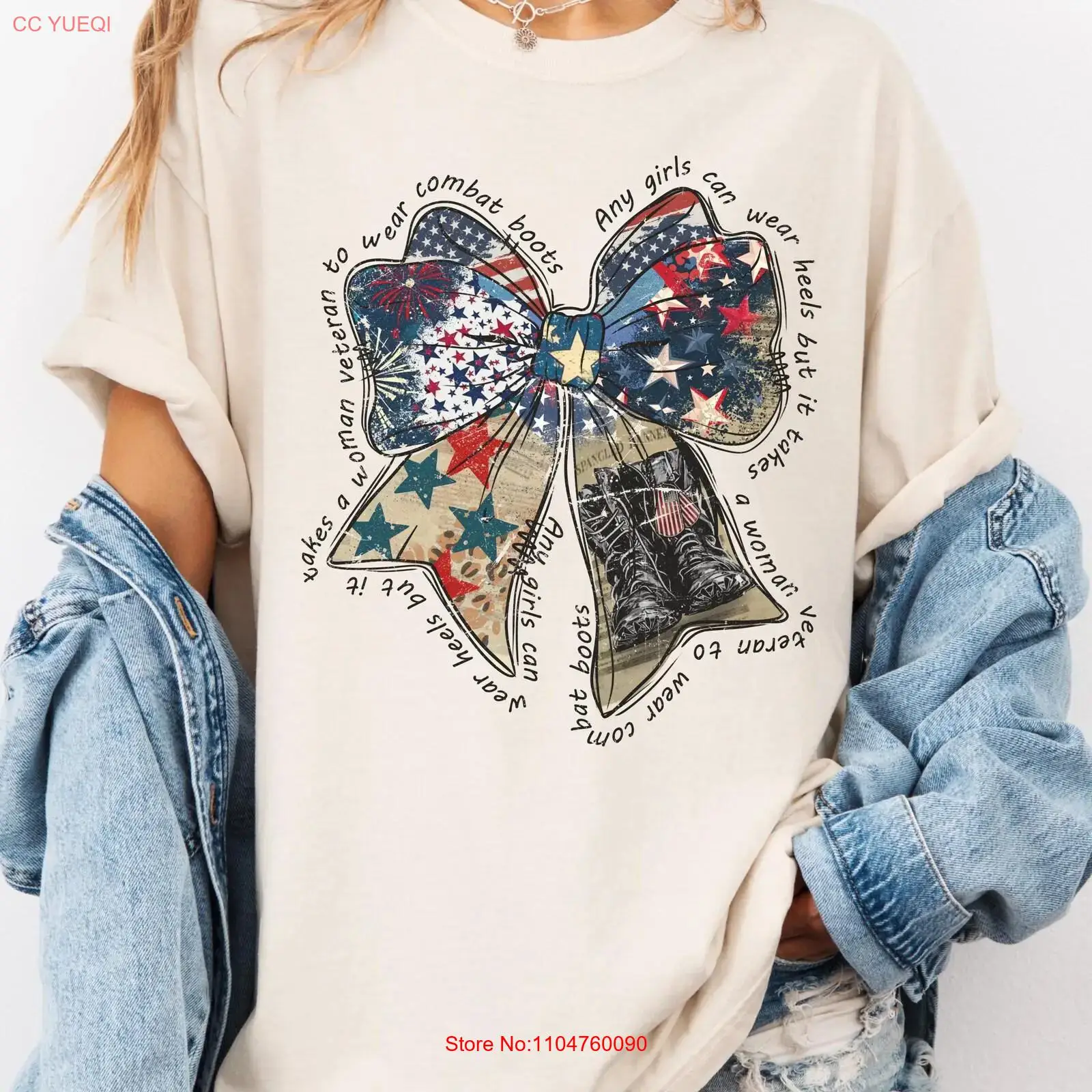 Men'S Fashion Everyday - Patriotic Bow T Shirt Casual 4th