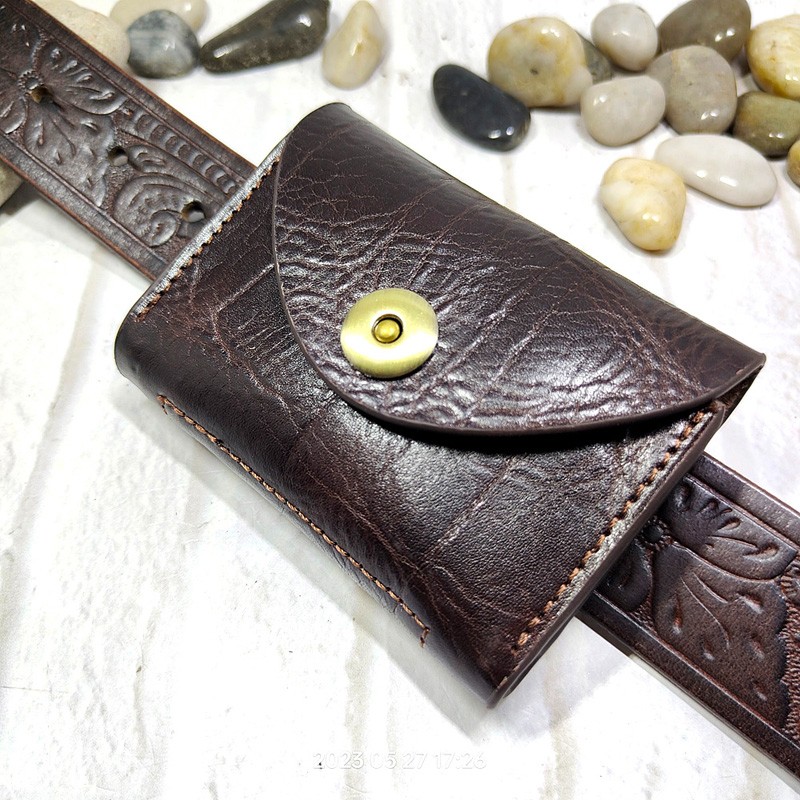 Men Fashion Key - Blongk Mini Waist Bag Thin Belt
