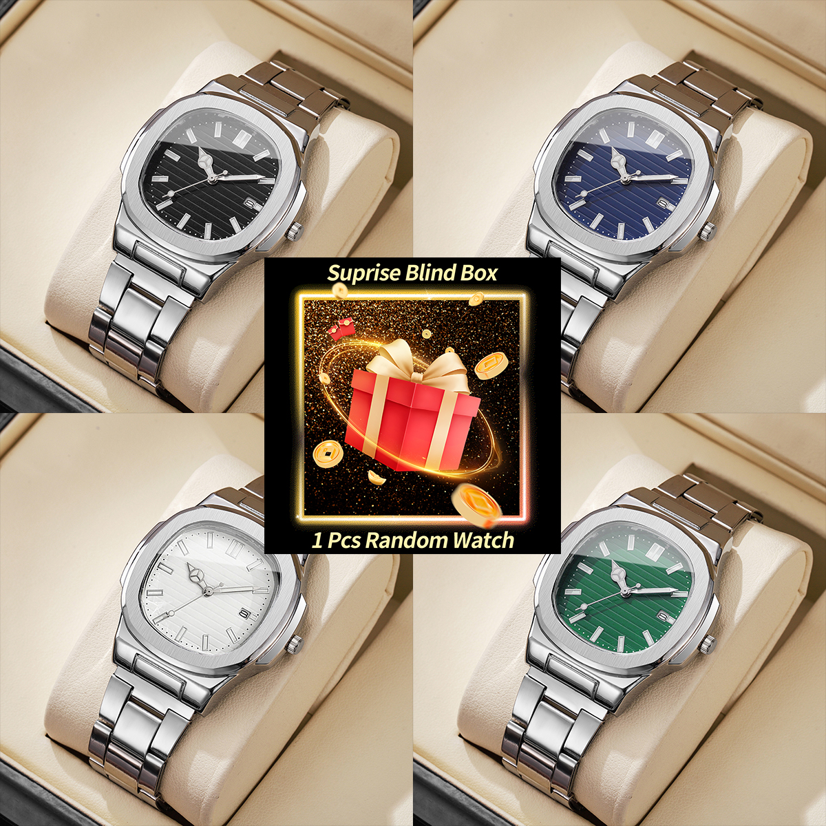 Men'S Fashion Box - 1PC Surprise Watch Mystery Box-Fashion Square