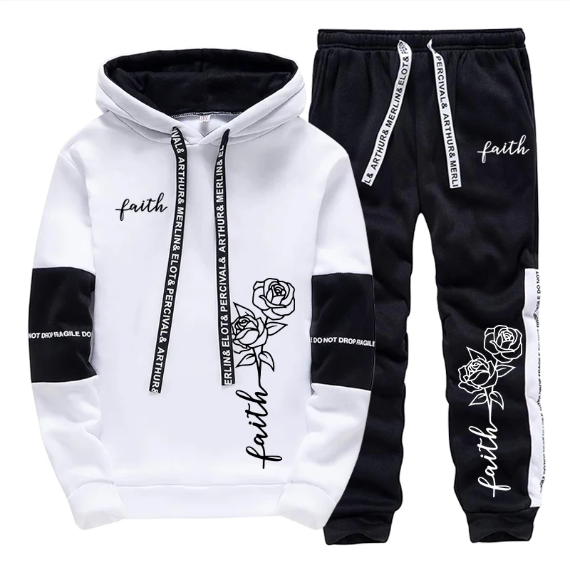 Mens Fashion Suits - Men/women Daily Casual Sports Hooded Outfit