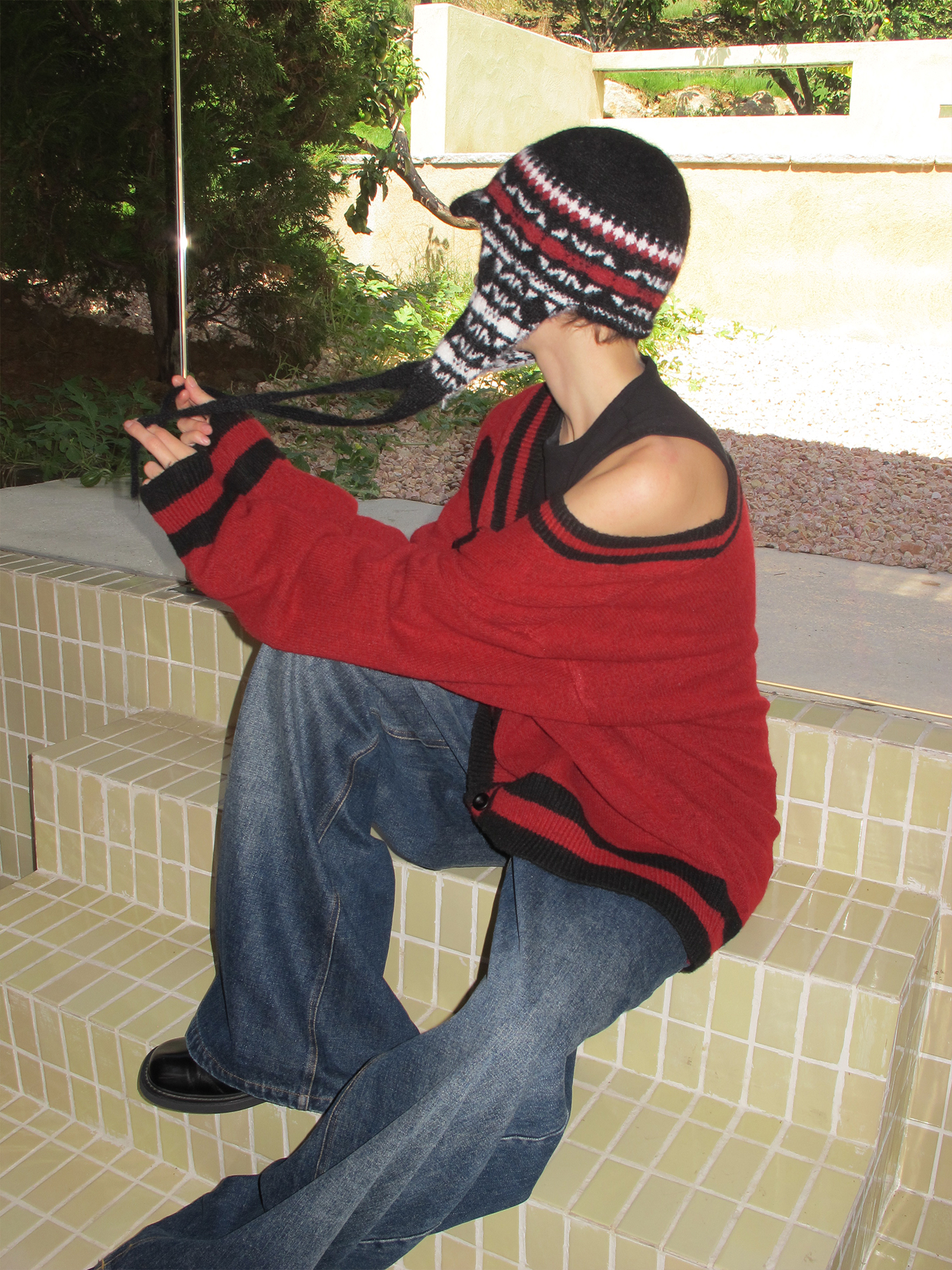 Beanie Winter Hat - CasseSango Wool Blend Fair Isle Patterned