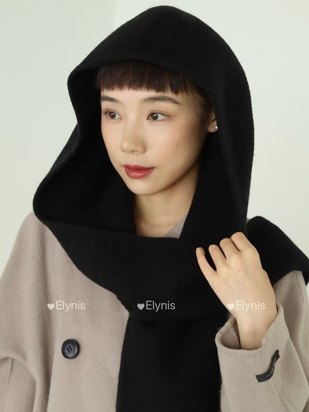 Beanie Winter Hat - 100% Wool Big Sophie Scarf Oversize