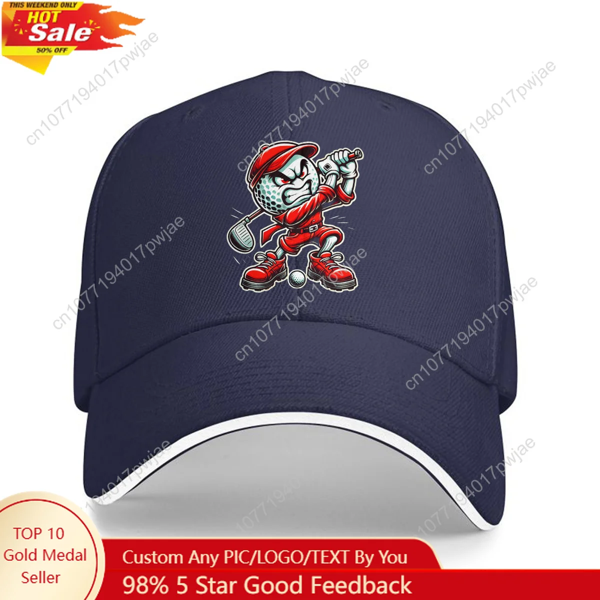 Trucker Hat Cap - Breathable Men's Trucker Cap with Gole