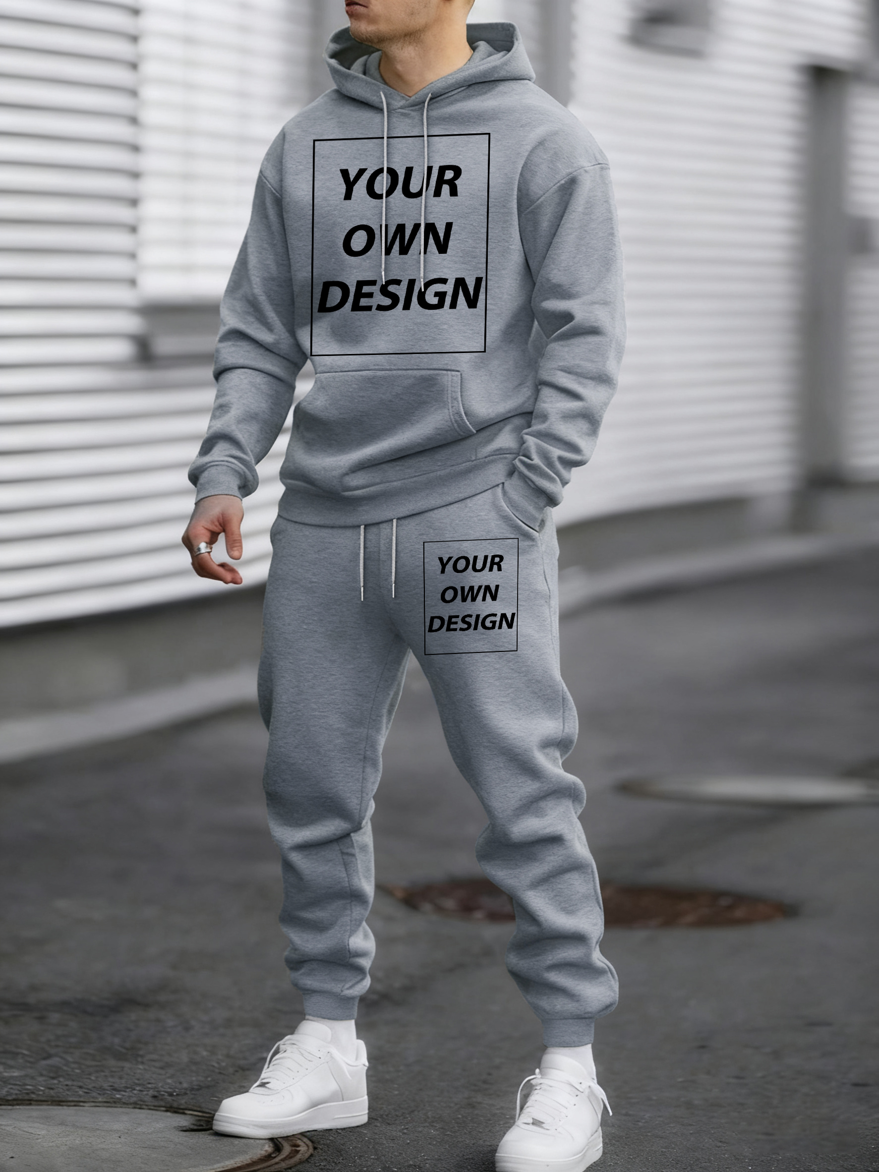 Men'S Fashion Logo - Spring Autumn Hoody Set Customized Logo