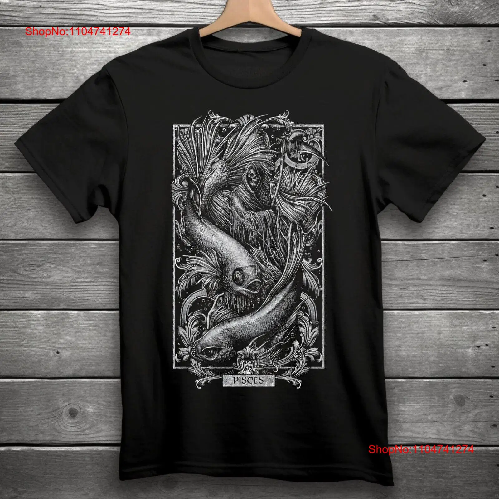 Men'S Fashion Everyday - Pisces Zodiac Sign Goth Skull Black