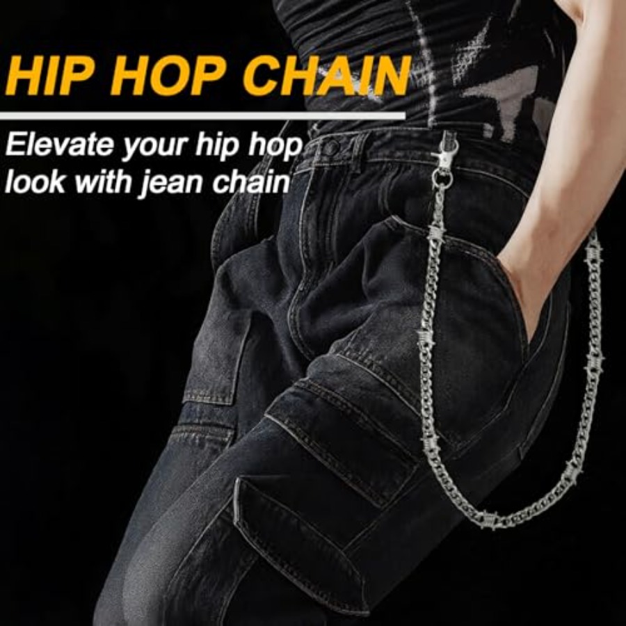 4 Pcs Punk Layered Pants Chain - Belt Mens Fashion のレビューと価格