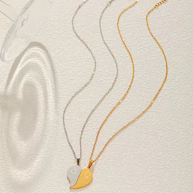 Couple's Gold And Silver Heart - Mens Fashion Combination のレビューと価格