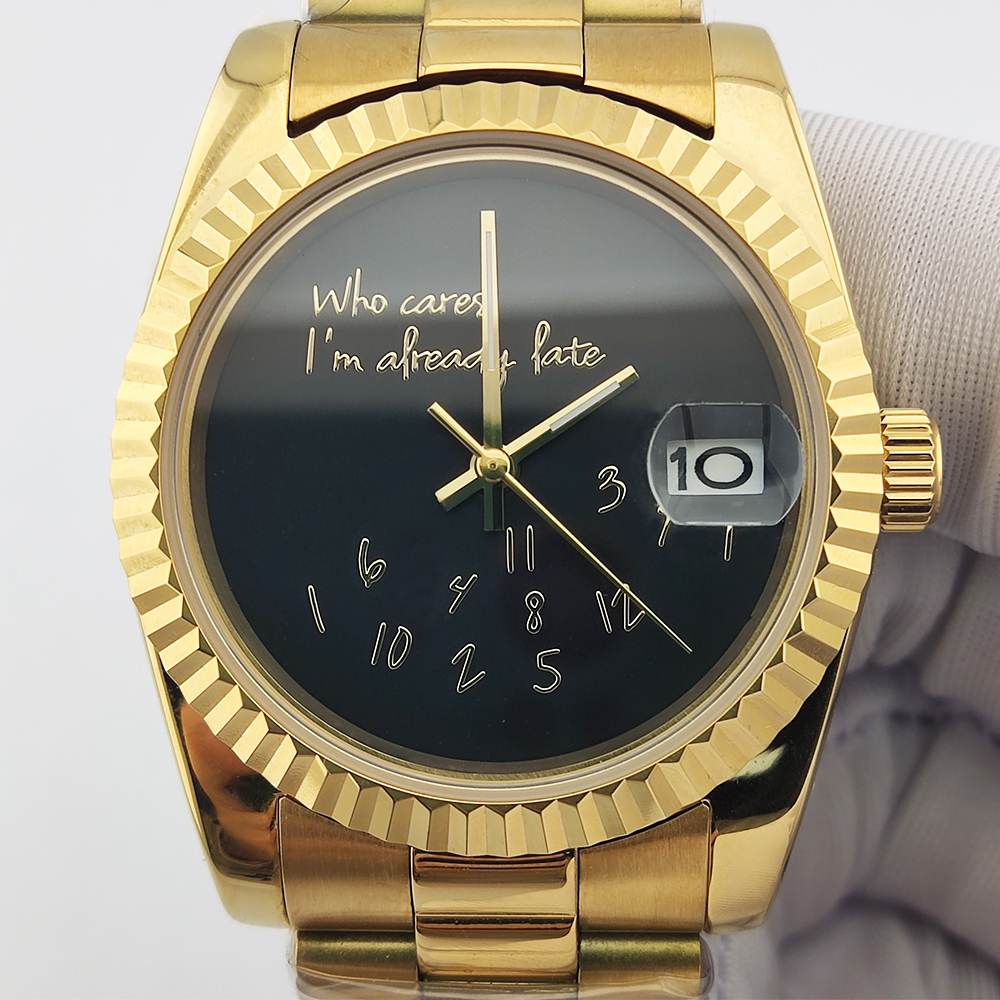 36/39mm Gold Men Watch nh35 Wa - Men'S Fashion Logo のレビューと価格