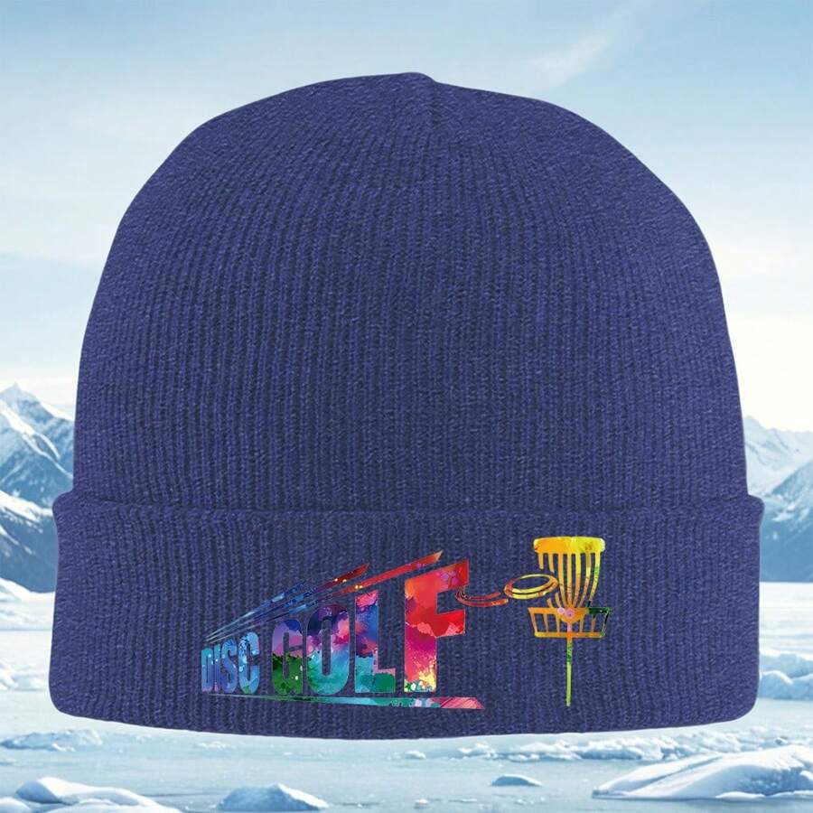Colorful Disc Golf Knitted Bea - Beanie Winter Hat のレビューと価格