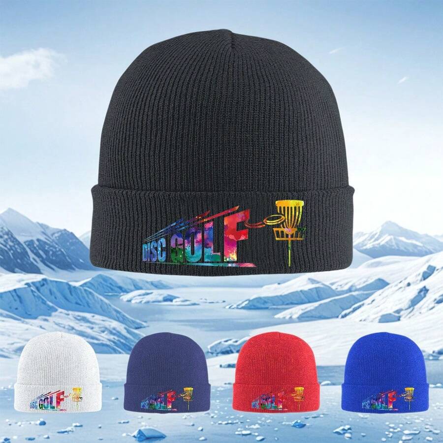 Colorful Disc Golf Knitted Bea - Beanie Winter Hat のレビューと価格