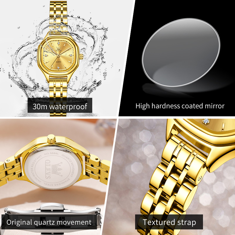 OLEVS 5888 Ladies Watches Gold - Men'S Fashion Box のレビューと価格