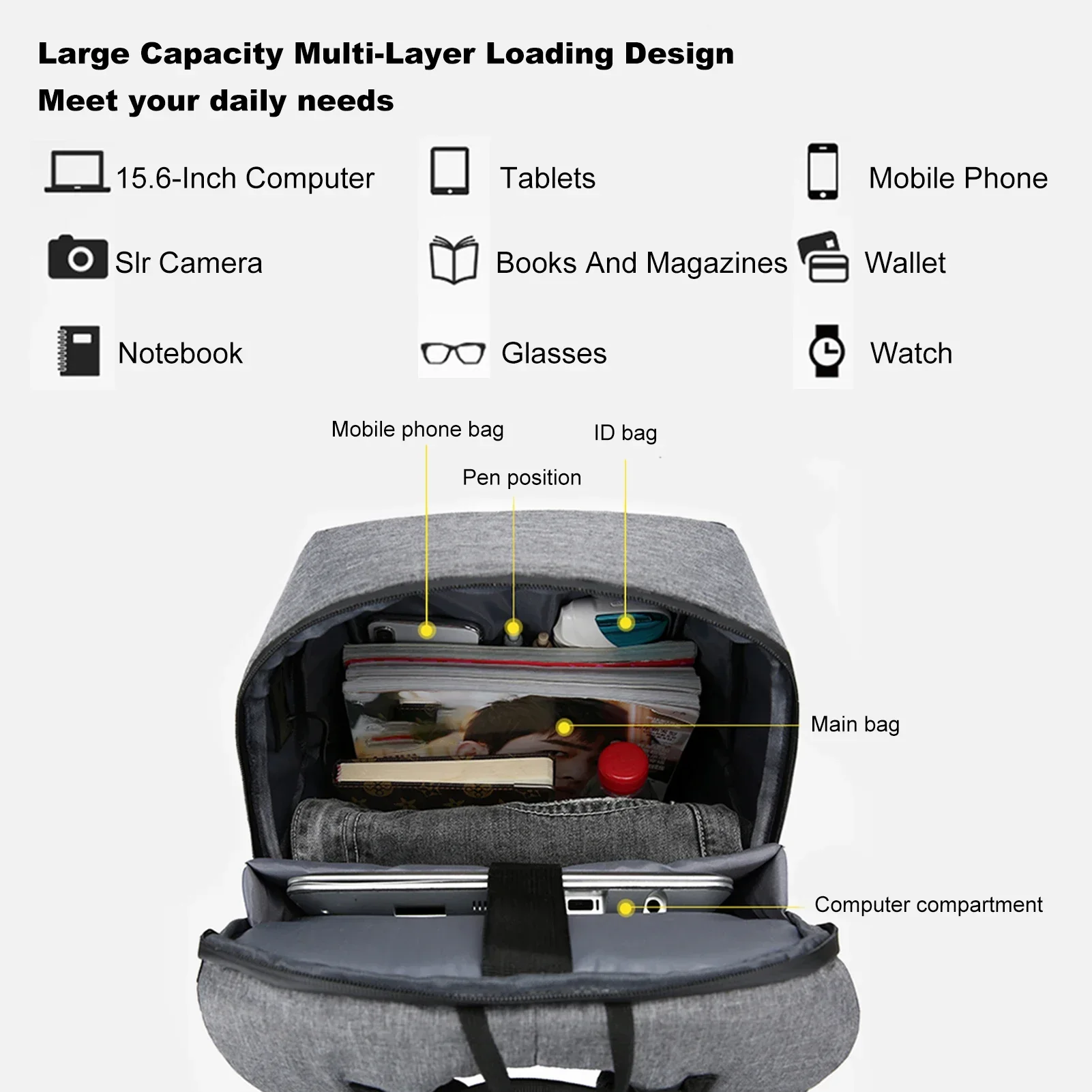 Laptop Backpack for 17 Inch La - Men Fashion Key のレビューと価格