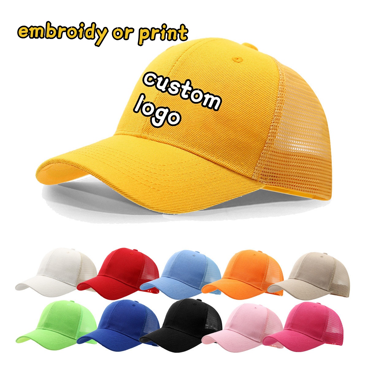 Custom Logo Cap Embroidery Pri - Trucker Hat Cap のレビューと価格