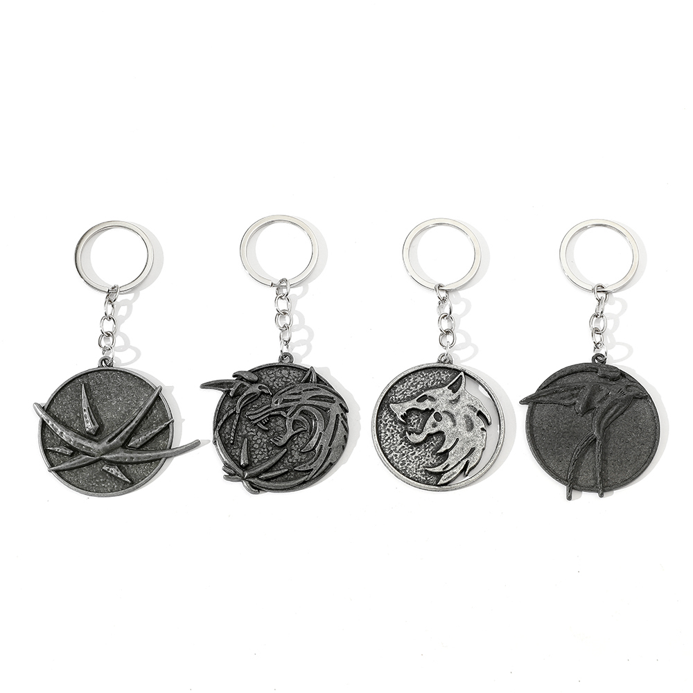 Vintage Wolf Head Keychain Gam - Men Fashion Key のレビューと価格
