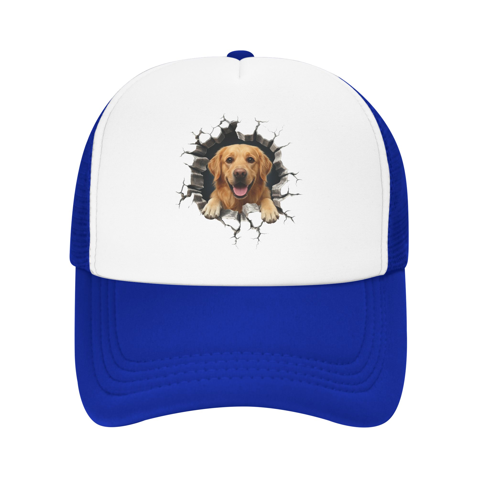 Breaking Through Golden Retrie - Trucker Hat Cap のレビューと価格