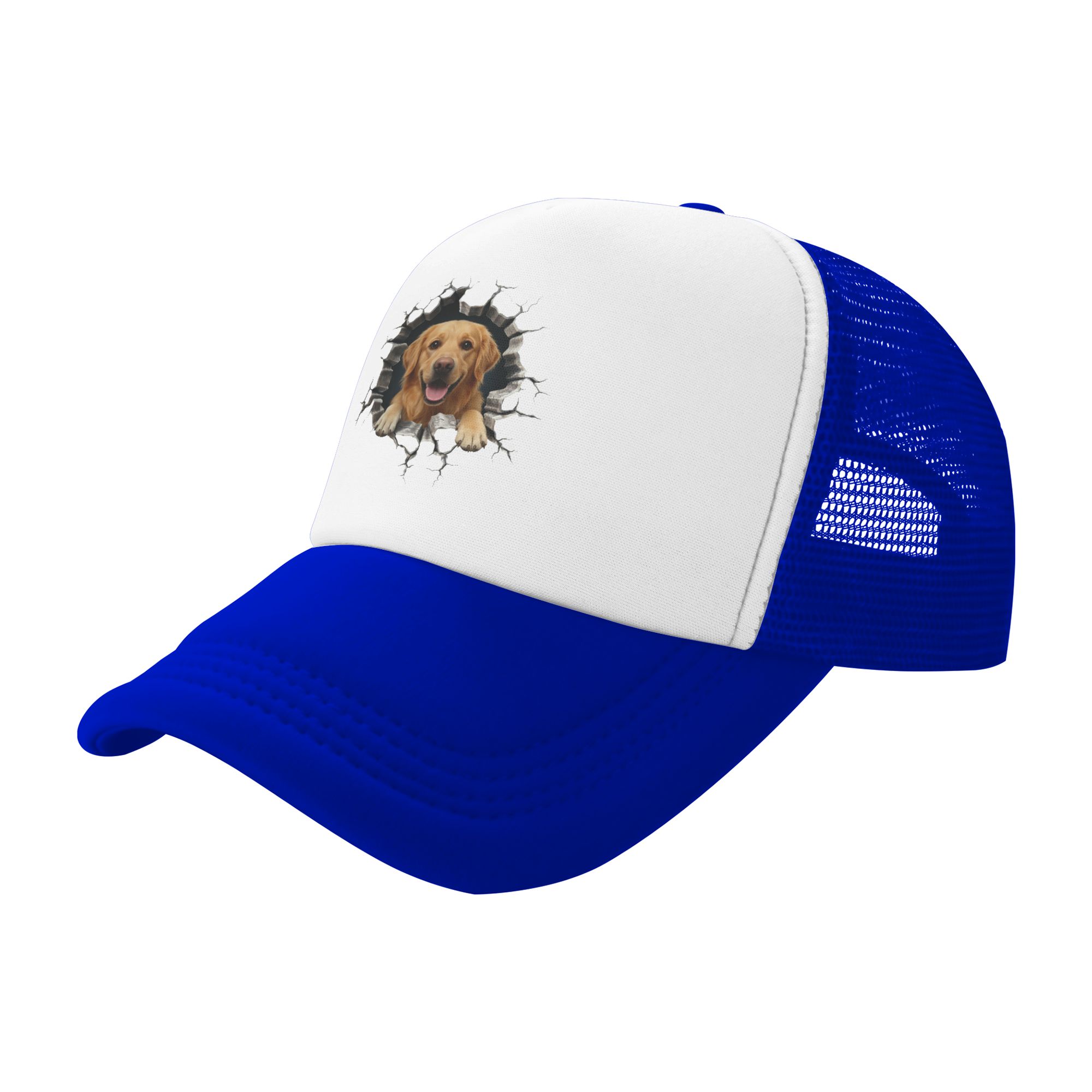 Breaking Through Golden Retrie - Trucker Hat Cap のレビューと価格