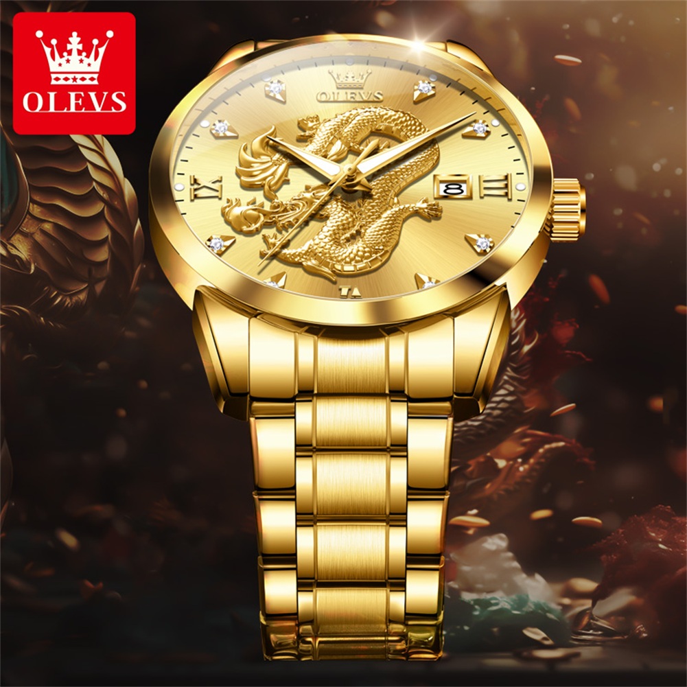 OLEVS 3619 Men Watch Luxury Go - Mens Fashion In 1920 のレビューと価格