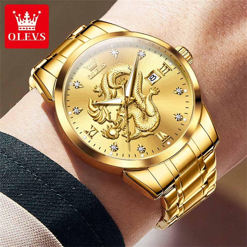 OLEVS 3619 Men Watch Luxury Go - Mens Fashion In 1920 のレビューと価格