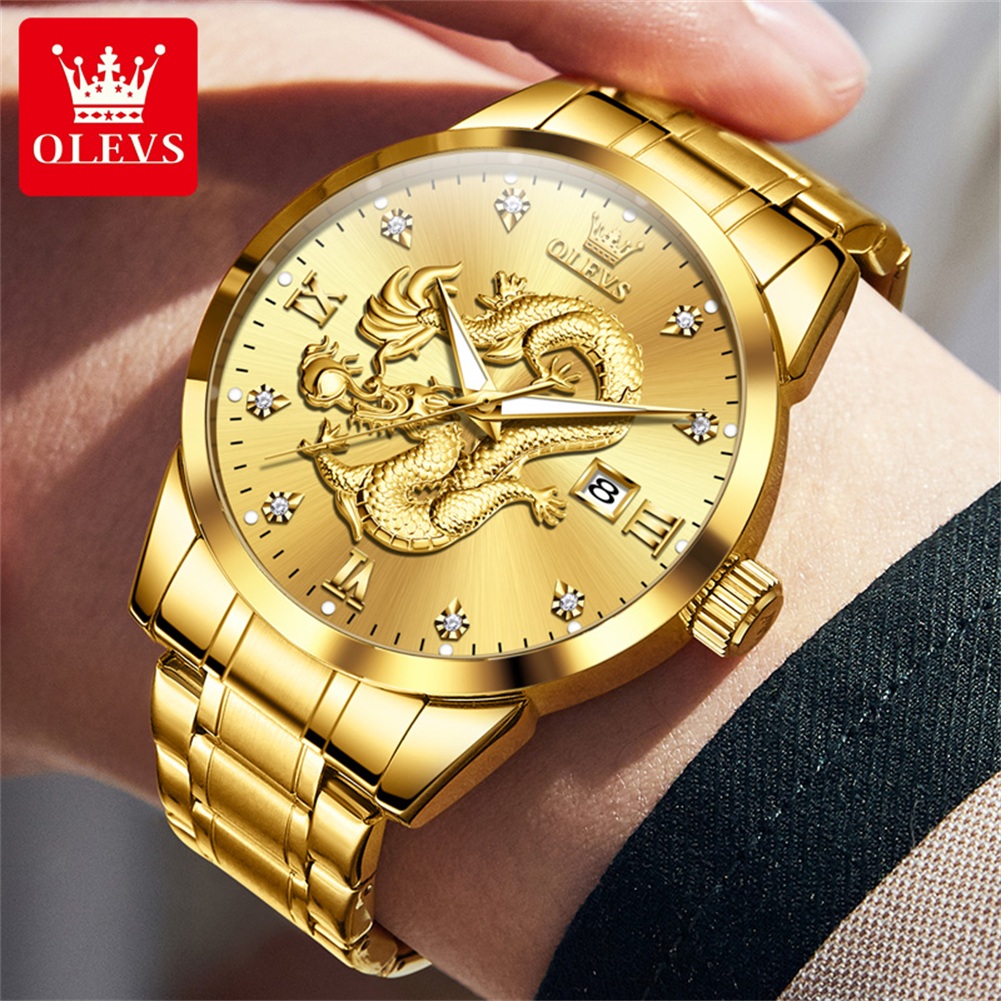 OLEVS 3619 Men Watch Luxury Go - Mens Fashion In 1920 のレビューと価格