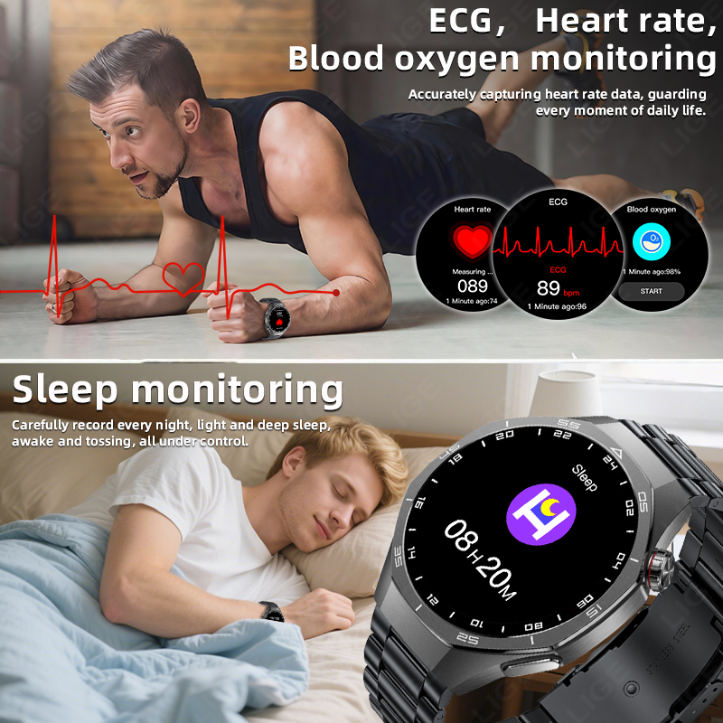 LIGE ECG Smart Watch For Andro - Men'S Fashion Week 2026 のレビューと価格