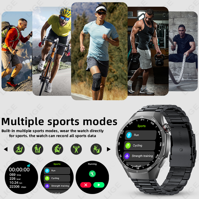 LIGE ECG Smart Watch For Andro - Men'S Fashion Week 2026 のレビューと価格