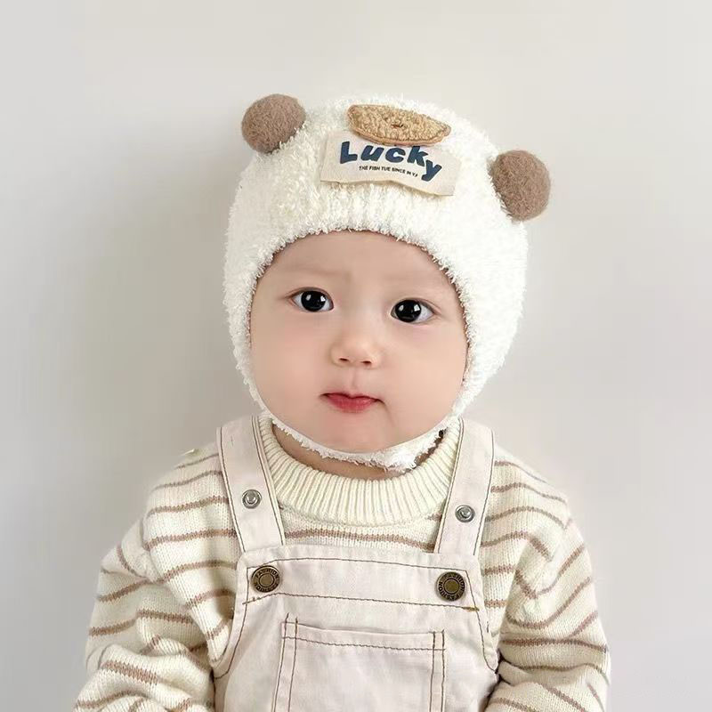 Cute Bear Baby Ear Protection  - Beanie Winter Hat のレビューと価格