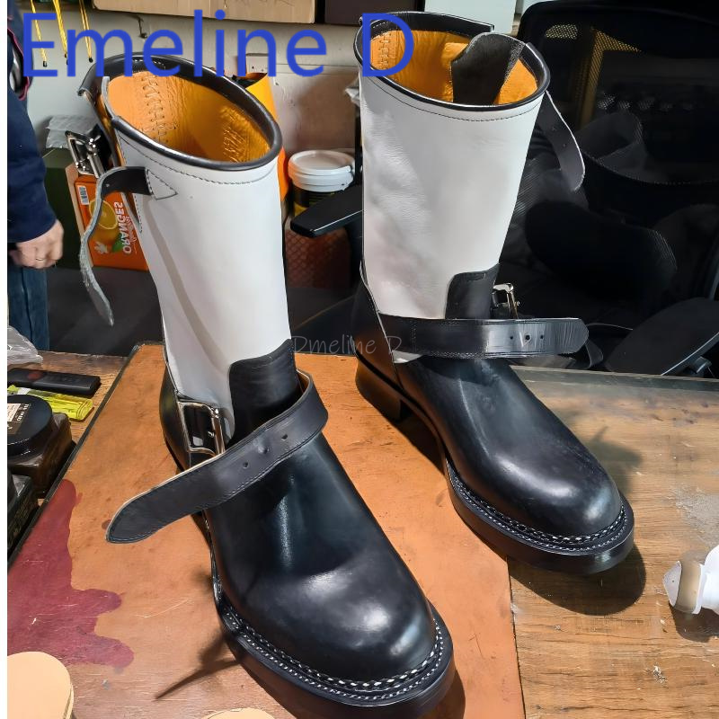 Color Blocked Retro Motorcycle - Belt Mens Fashion のレビューと価格