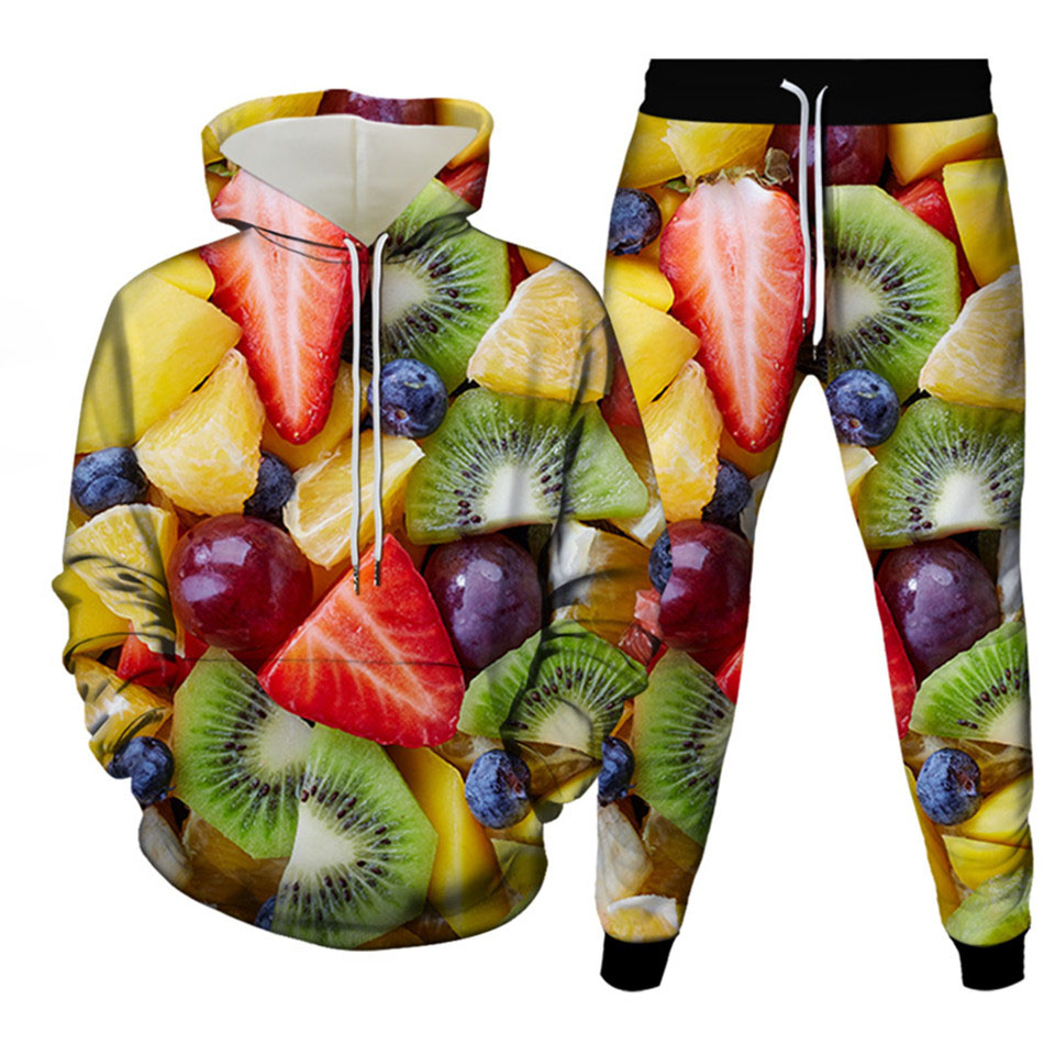 Fruit 3D Printed Hoodie Suit A - Men'S Fashion Clothing のレビューと価格