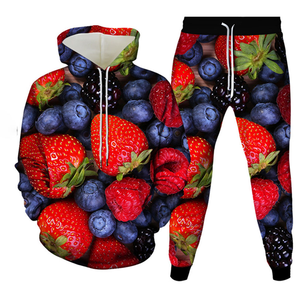 Fruit 3D Printed Hoodie Suit A - Men'S Fashion Clothing のレビューと価格