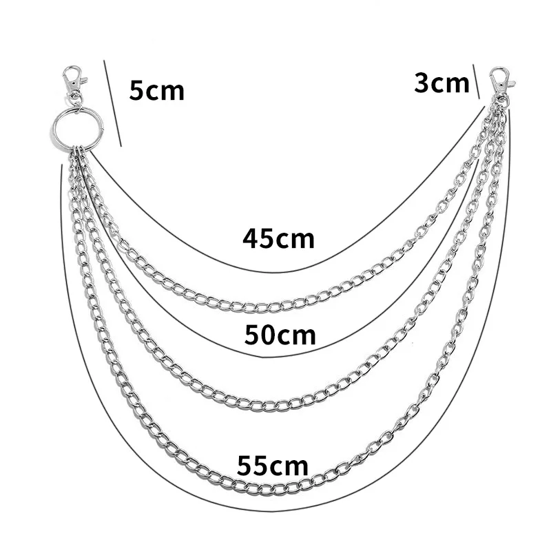 Layer Metal Belt Chain Punk Ho - Belt Mens Fashion のレビューと価格