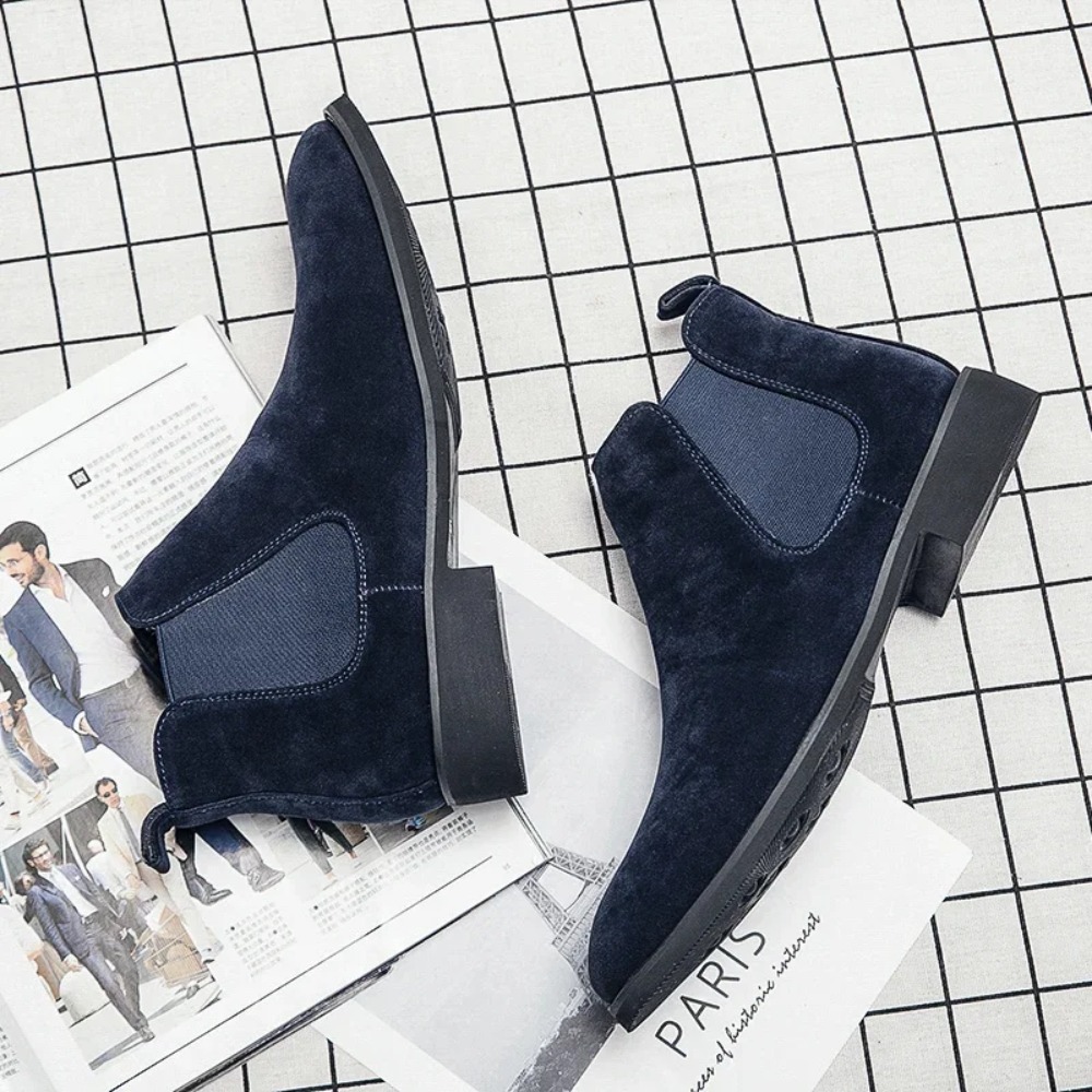 Chelsea Boots Men Blue Faux Su - Men'S Fashion For 30 Year Olds のレビューと価格