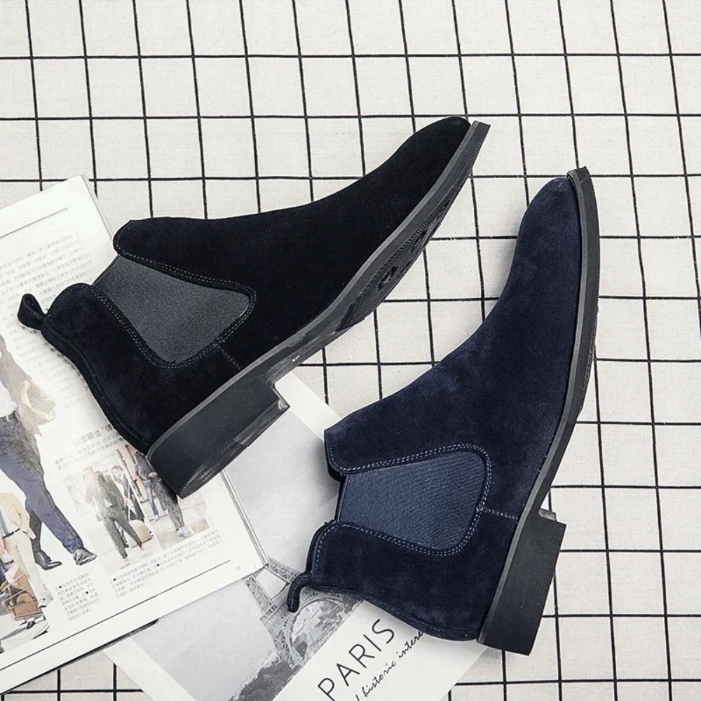 Chelsea Boots Men Blue Faux Su - Men'S Fashion For 30 Year Olds のレビューと価格