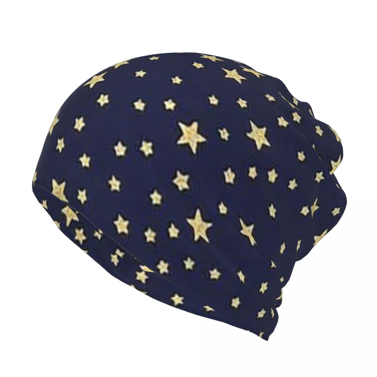 Navy Blue Sky And Stars Print  - Beanie Winter Hat のレビューと価格