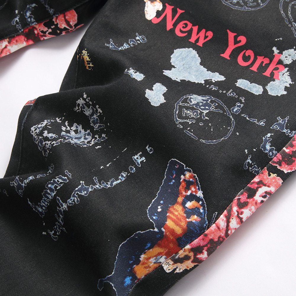 Men Digital Print Jeans Fashio - Men'S Fashion New York のレビューと価格