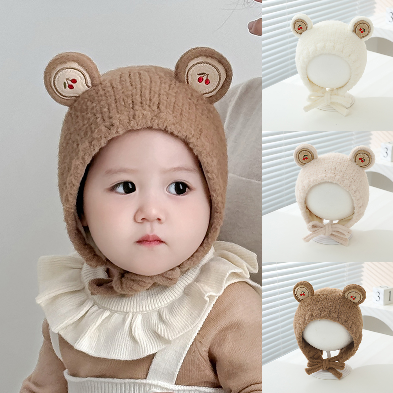 Autumn Winter Baby Knitted Hat - Beanie Winter Hat のレビューと価格