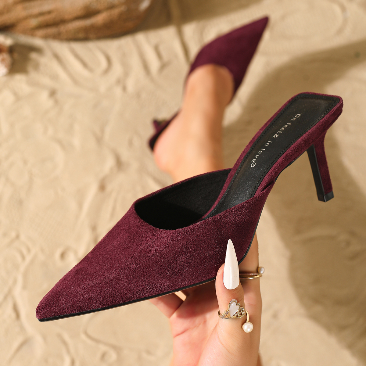 Women's Fashionable Suede Slip - Mens Fashion Modern のレビューと価格