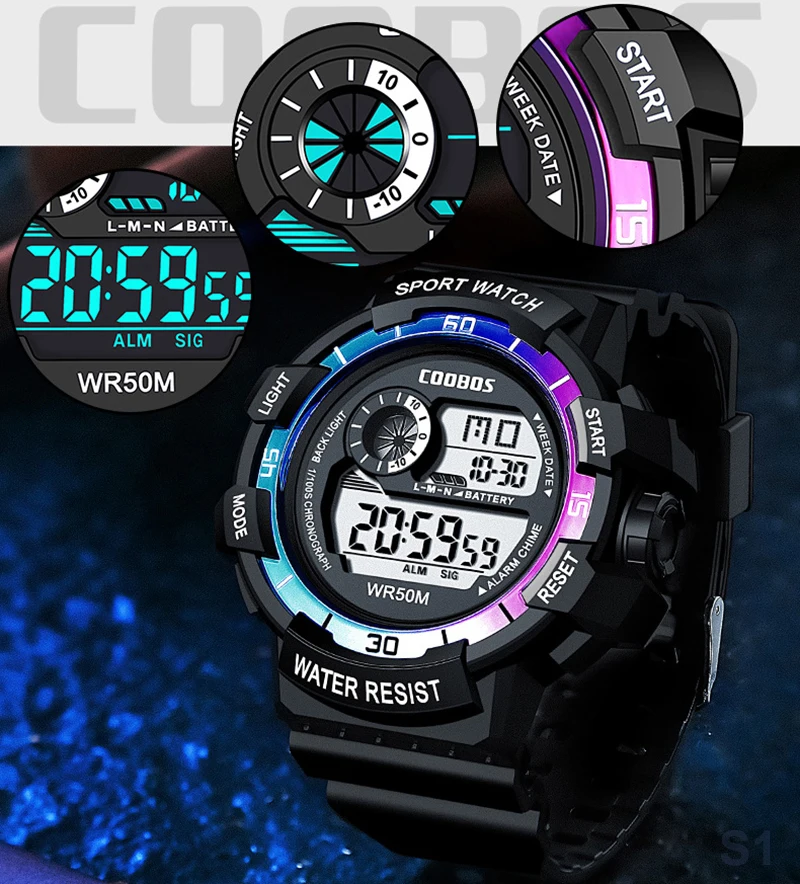 Fashion Digital Watches for Me - Mens Fashion In 1920 のレビューと価格