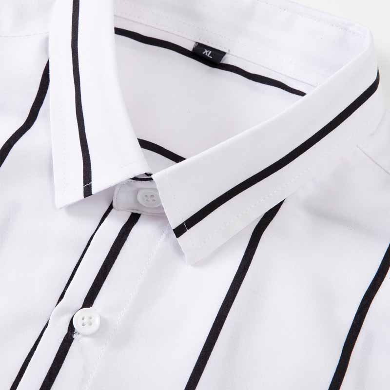 Men's Striped Dress Shirt Long - Men'S Fashion Clothing のレビューと価格