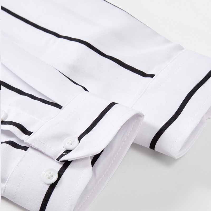 Men's Striped Dress Shirt Long - Men'S Fashion Clothing のレビューと価格