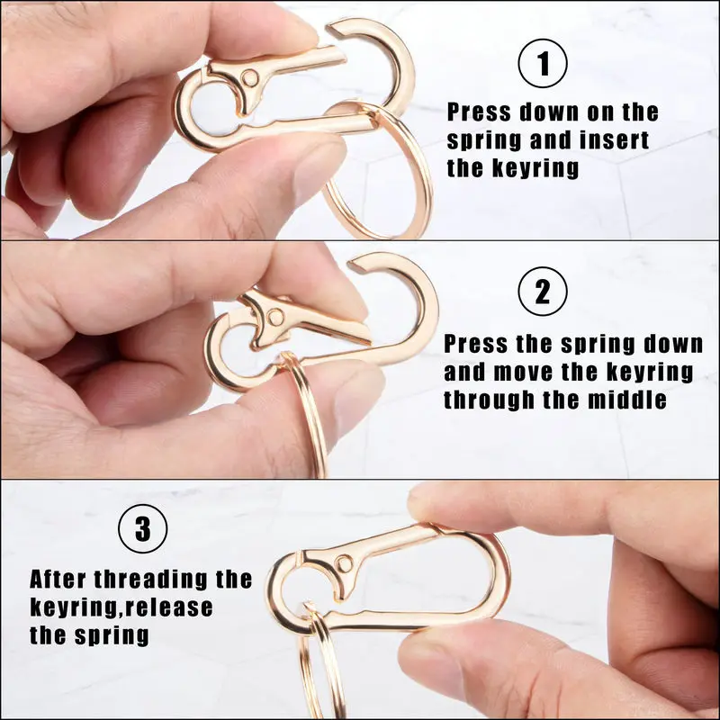 Metal Carabiner Clip Keychain  - Men Fashion Key のレビューと価格
