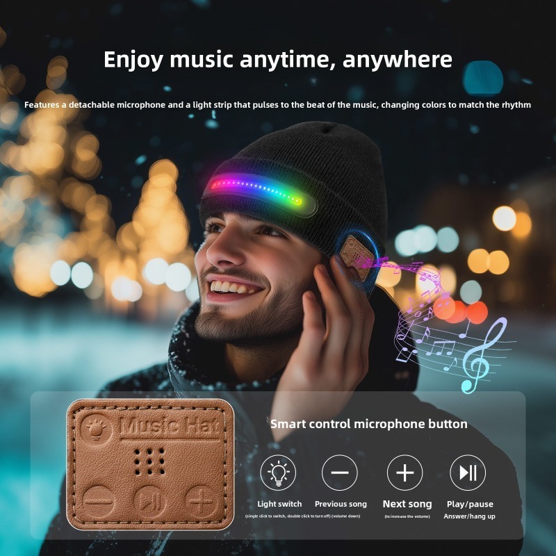 Christmas LED Light Up Bluetoo - Beanie Winter Hat のレビューと価格