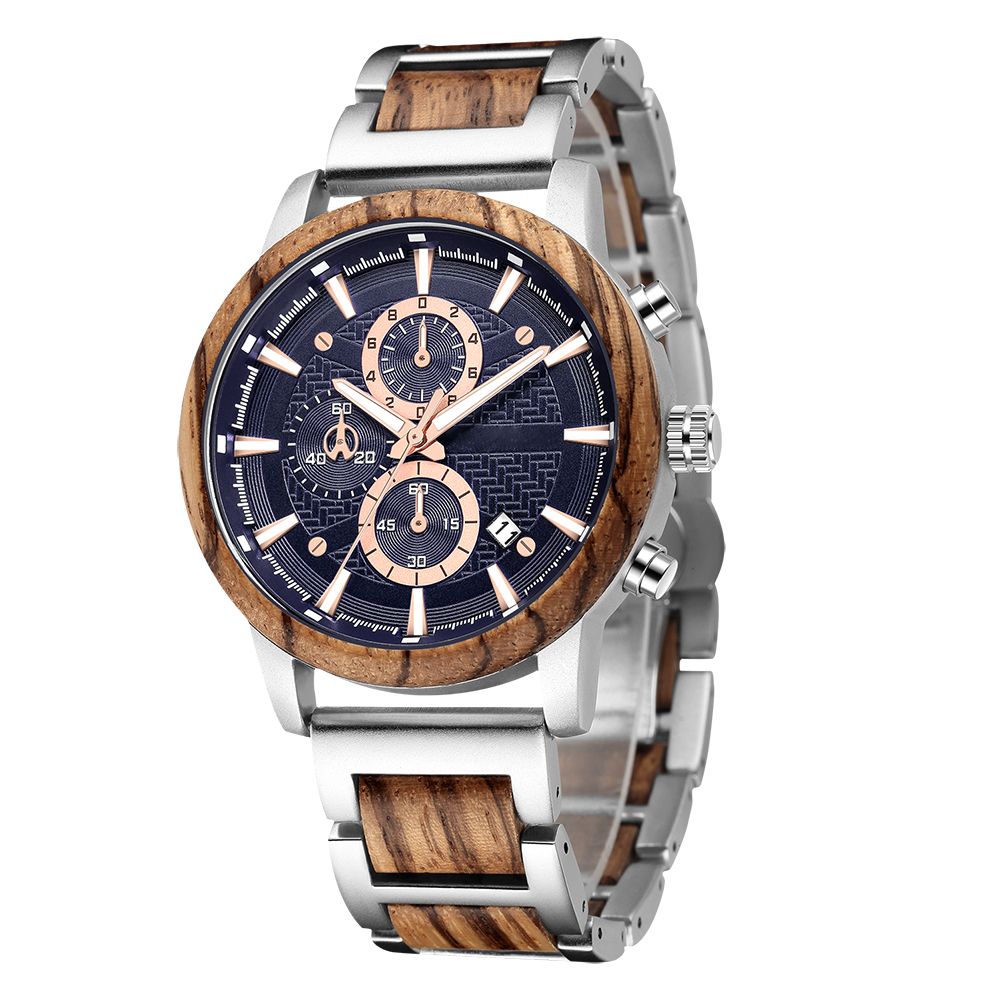 Alloy & Wood Combined Strap Wa - Mens Fashion Combination のレビューと価格