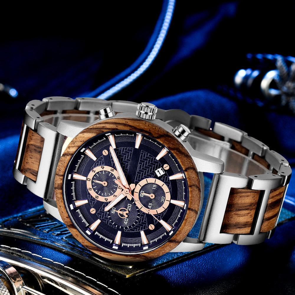 Alloy & Wood Combined Strap Wa - Mens Fashion Combination のレビューと価格