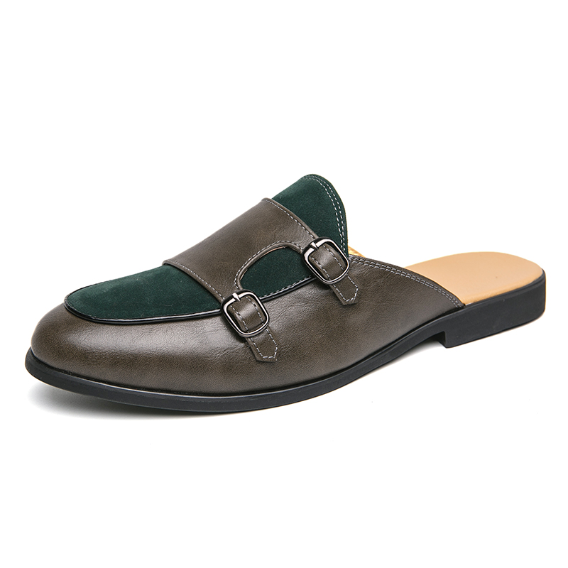 Fashion Black Green Monk Strap - Men'S Fashion Loafers Shoes のレビューと価格