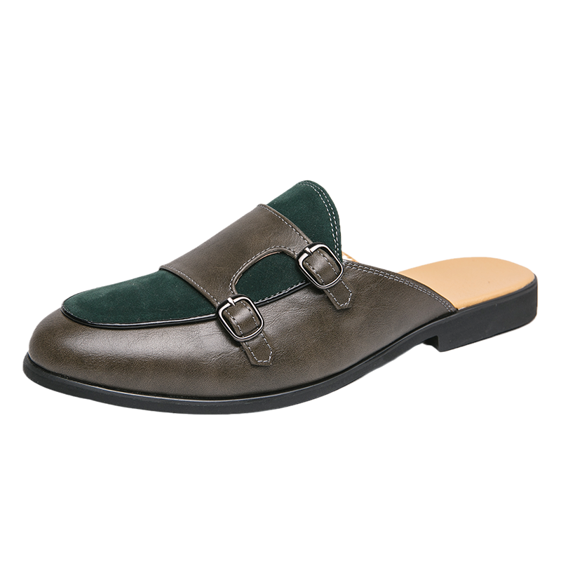 Fashion Black Green Monk Strap - Men'S Fashion Loafers Shoes のレビューと価格