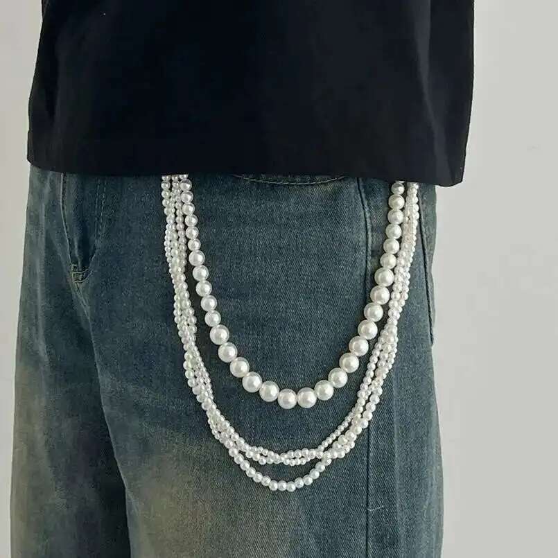 Lacteo Goth Multi Layer Imitat - Belt Mens Fashion のレビューと価格